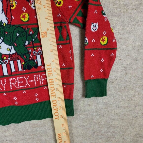 Disney Toy Story Toddler Christmas Ugly Sweater Merry Rexmas Rex Dinosaur Sz 4T - Picture 11 of 12